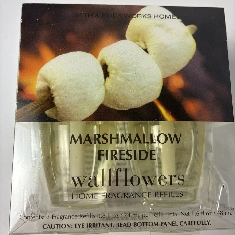 New Bath Body Works 2 Refills Marshmallow Fireside Wallflower Refills In A Box